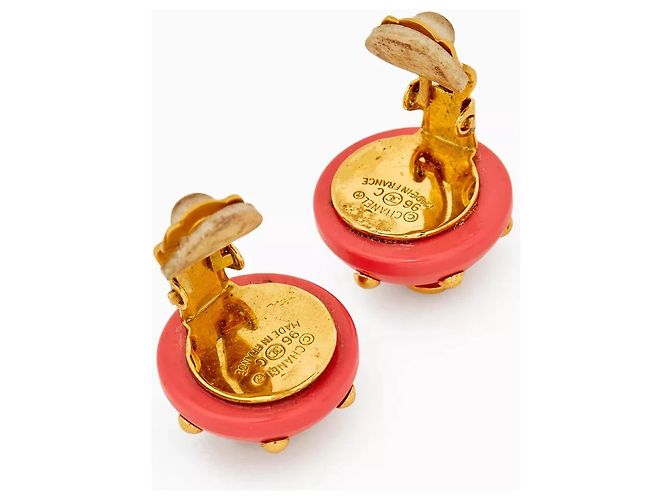 Chanel Vintage Nieten Clip-On Ohrringe Pink - Ansicht 4