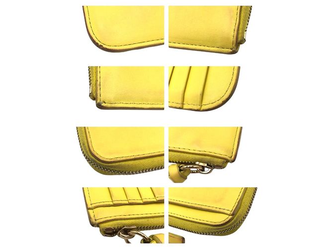 Tarjetero de cuero amarillo Chloé Sense - vista 3