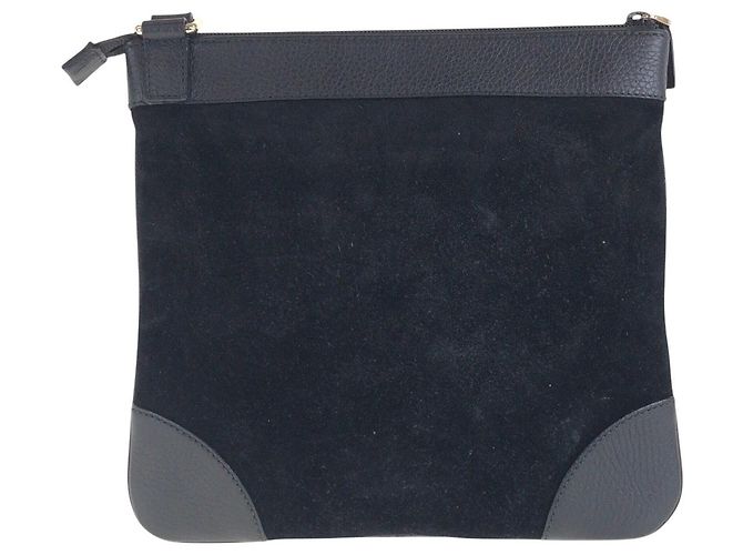 Borsa a Spalla in Pelle/Scamosciata Gucci Nero - vista 2