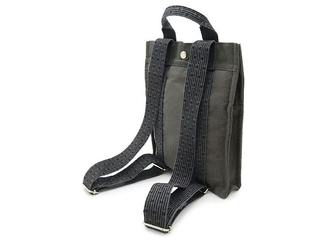 Hermès Aline Rucksack aus Canvas Grau - Ansicht 2