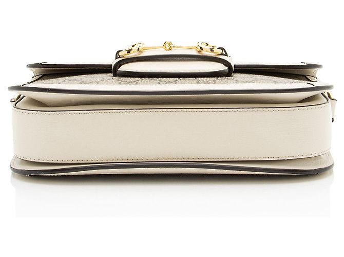 Borsa a Spalla Media Gucci GG Supreme Horsebit 1955 Marrone Beige - vista 4