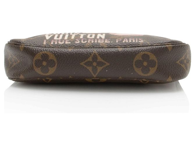 Mini Pochette Accessoires Affiche aus Monogramm-Canvas Limitierte Auflage Louis Vuitton Braun - Ansicht 4