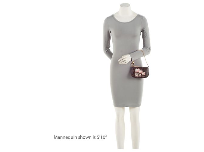 Mini Pochette Accessoires Affiche aus Monogramm-Canvas Limitierte Auflage Louis Vuitton Braun - Ansicht 5