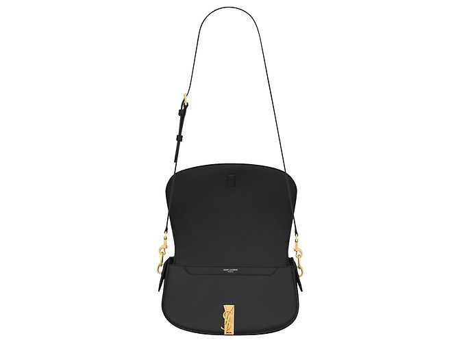 Borsa a spalla a mezzaluna SAINT LAURENT VOLTAIRE Nero - vista 3
