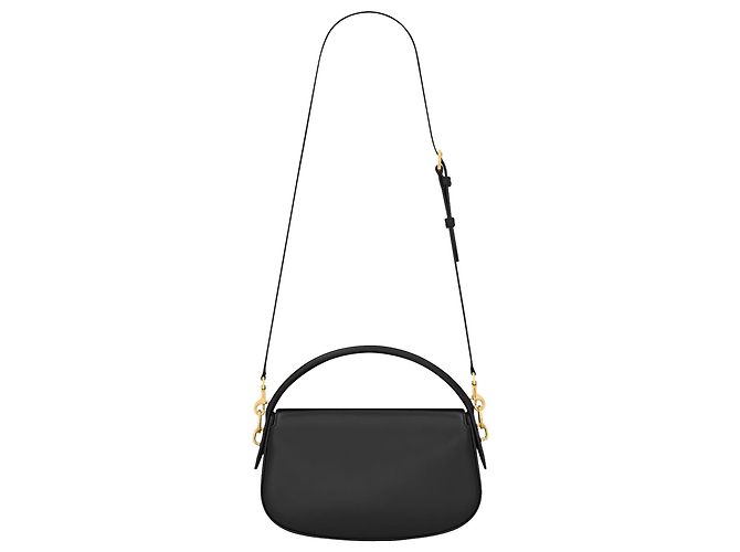 Borsa a spalla a mezzaluna SAINT LAURENT VOLTAIRE Nero - vista 4