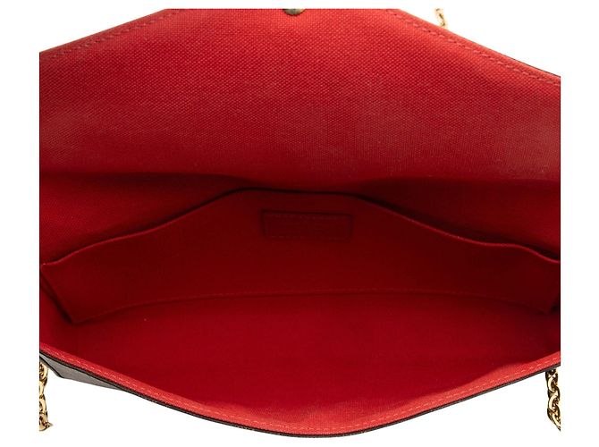 Pochette Félicie Pochete Felicie Damier Ebene da Louis Vuitton Marrom - vista 7