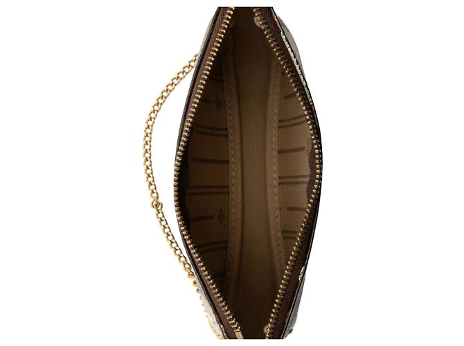 Mini Pochette Accessoires de lona Monogram con parches de edición limitada Louis Vuitton Castaño Beige - vista 7