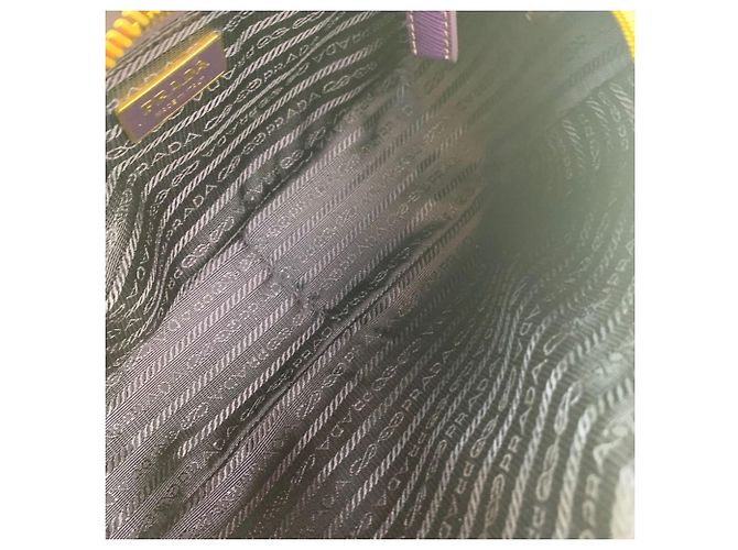 Borsa Prada in pelle Saffiano Lux piccola con manico superiore viola Porpora - vista 3