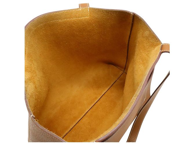 Borsa Tote Elier 31 di Hermès in pelle marrone D'oro Metallico - vista 6