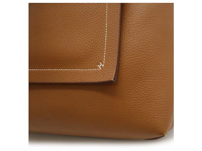 Borsa Tote Elier 31 di Hermès in pelle marrone D'oro Metallico - vista 8