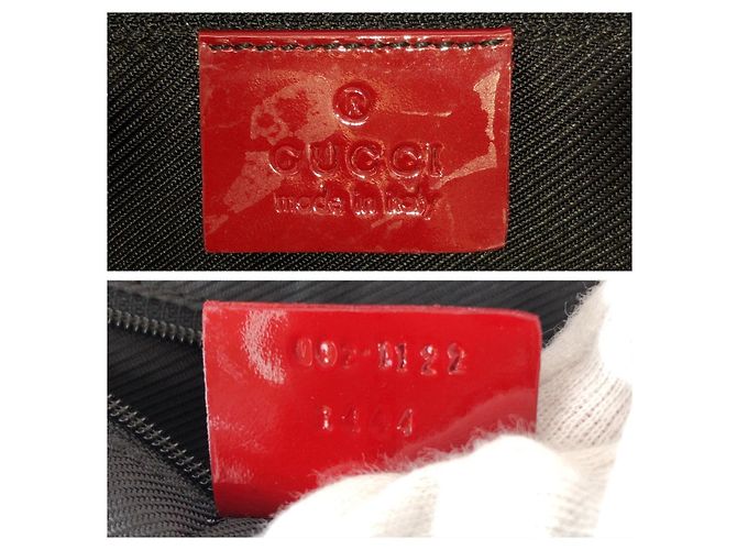Gucci Rote GG Canvas Tragetasche - Ansicht 4