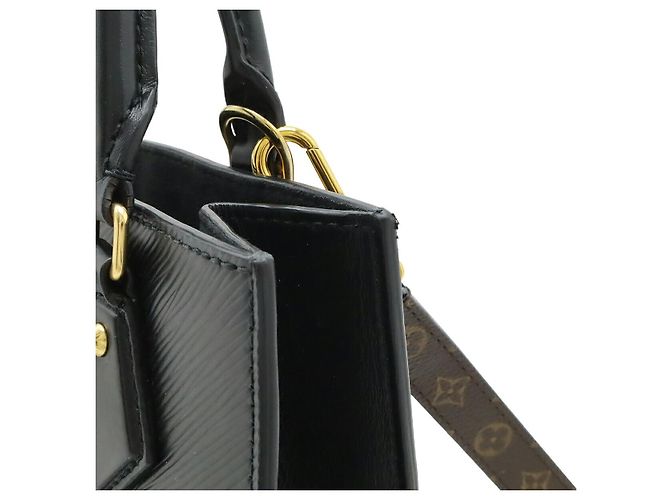 Borsa Sac Plat BB in pelle Epi Louis Vuitton Nero - vista 5