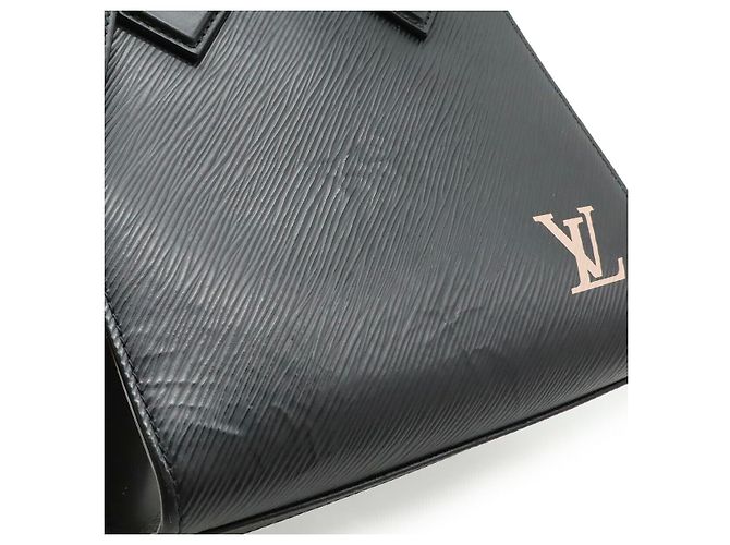 Borsa Sac Plat BB in pelle Epi Louis Vuitton Nero - vista 9