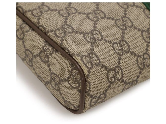 Borsa Messenger Ophidia Small GG Supreme di Gucci Marrone Beige - vista 3