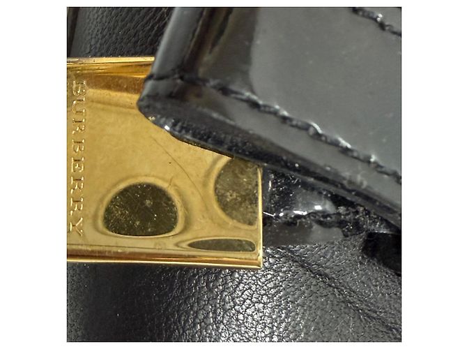 Décolleté a punta in pelle nera con dettaglio a fiocco Burberry Nero - vista 7