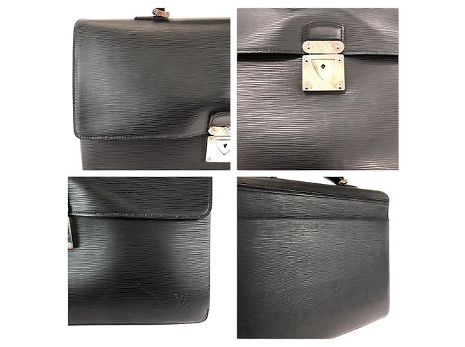 Briefcase Laguito in pelle Epi Louis Vuitton Nero - vista 5