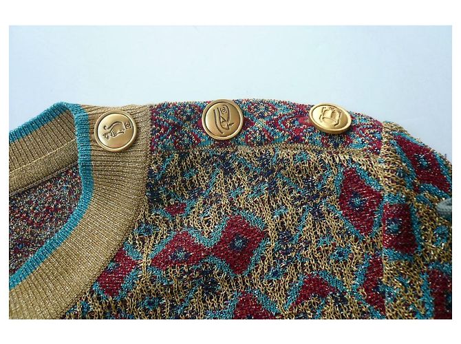 CHANEL Ultra Chic Leichter Goldpullover Ägypten Kollektion Fast Neuer Zustand Größe 36 Gold hardware - Ansicht 3