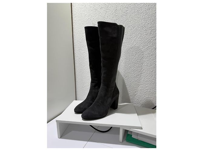 Stuart Weitzman Livia 80 Grey Suede 38 Grau - Ansicht 2