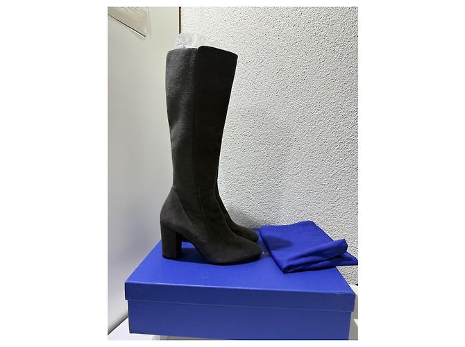 Stuart Weitzman Livia 80 Grey Suede 38 Grau - Ansicht 4