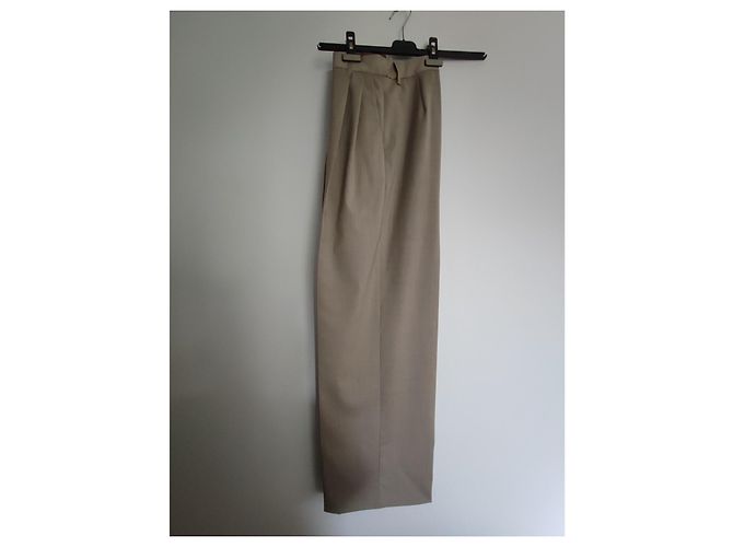 Terno de calça Massimo Dutti em lã bege - vista 5