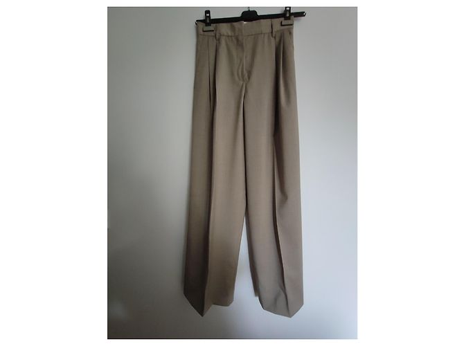 Terno de calça Massimo Dutti em lã bege - vista 6