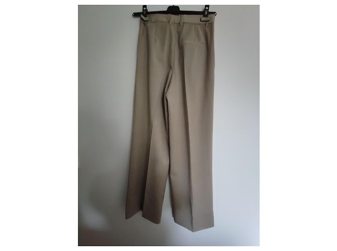 Terno de calça Massimo Dutti em lã bege - vista 7