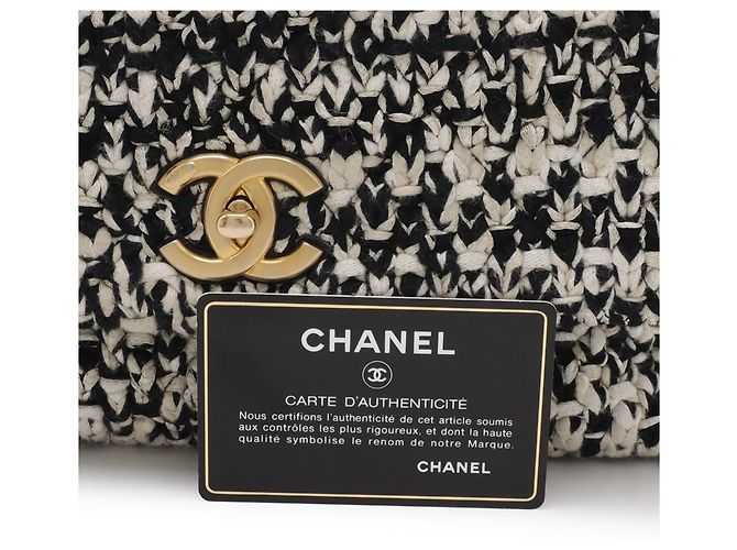Chanel Coco Handle 29 S Handtasche Schwarz Weiß - Ansicht 10