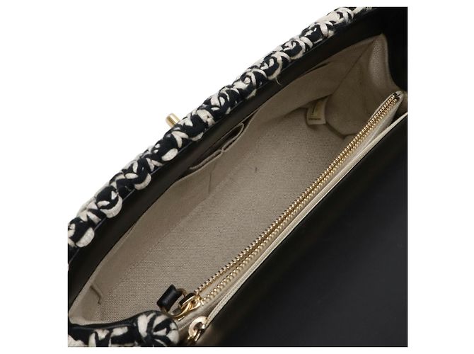 Chanel Coco Handle 29 S Handtasche Schwarz Weiß - Ansicht 7