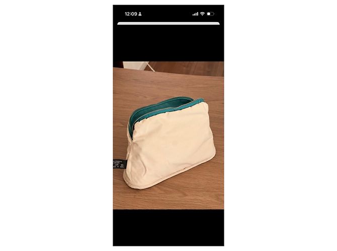 Trim Pochette Hermès Toile H Turchese in Pelle - vista 11