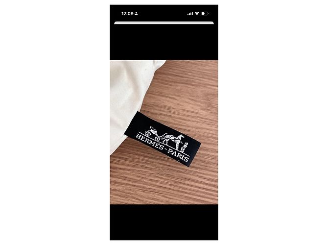 Trim Pochette Hermès Toile H Turchese in Pelle - vista 13