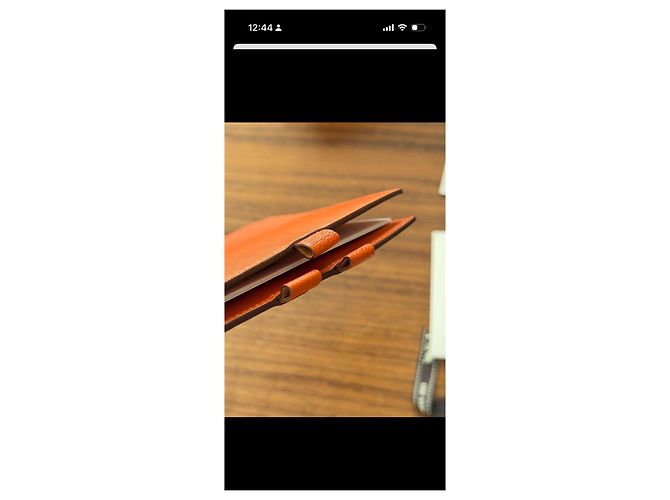 Capa de agenda de couro laranja Hermès com inserts de mapa-múndi - vista 8