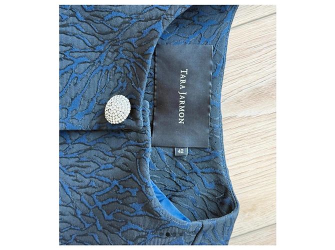 Cappotto Tara Jarmon Blu Marino e Blu Blu scuro - vista 2