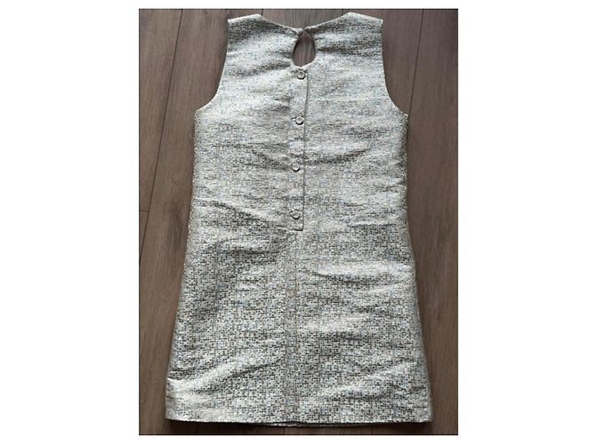 Tara Jarmon Sommerkleid Weiß Blau Beige - Ansicht 2