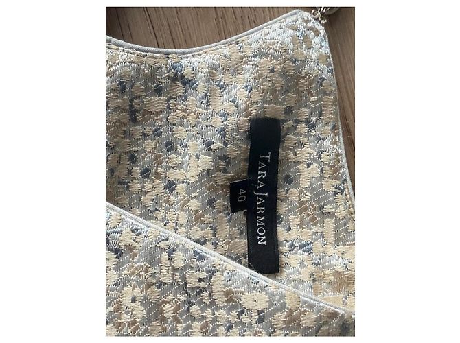 Tara Jarmon Sommerkleid Weiß Blau Beige - Ansicht 3