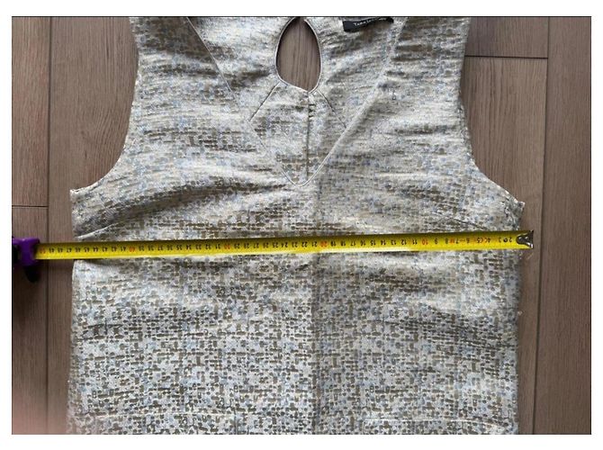 Tara Jarmon Sommerkleid Weiß Blau Beige - Ansicht 5