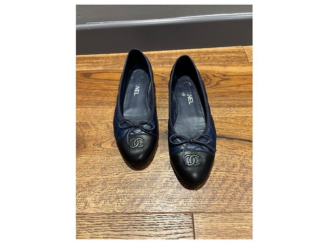 Gepolsterte Ballerinas von Chanel Schwarz Blau - Ansicht 13