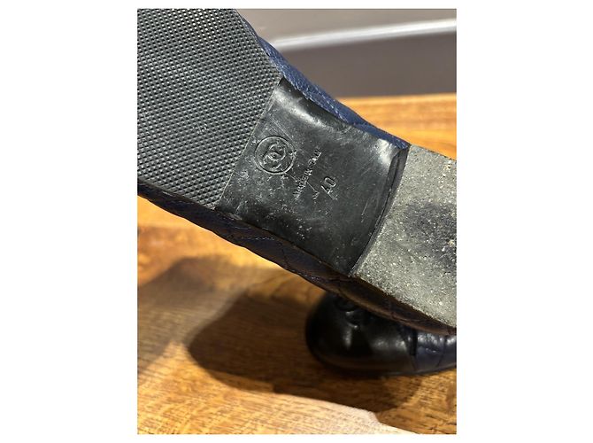 Gepolsterte Ballerinas von Chanel Schwarz Blau - Ansicht 3