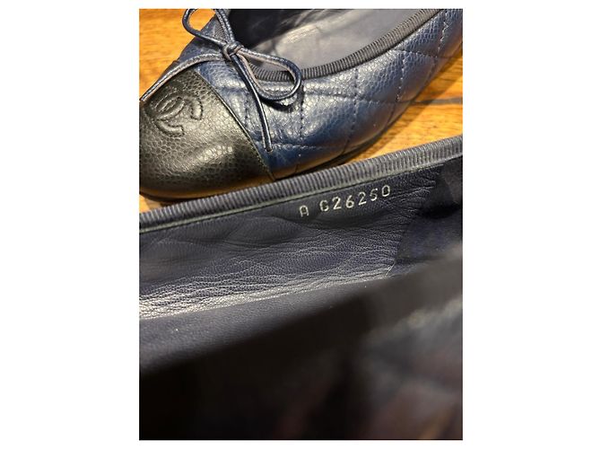 Gepolsterte Ballerinas von Chanel Schwarz Blau - Ansicht 4