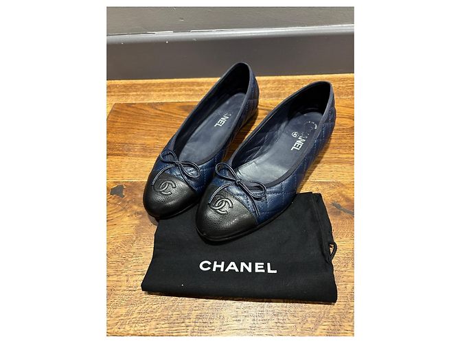 Gepolsterte Ballerinas von Chanel Schwarz Blau - Ansicht 5