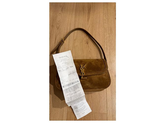 Borsa piccola in suede Solferino di Saint Laurent Marrone - vista 12
