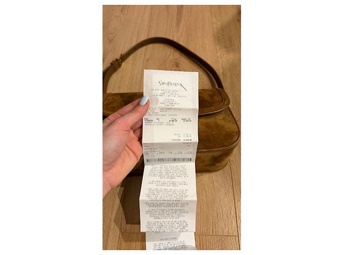 Borsa piccola in suede Solferino di Saint Laurent Marrone - vista 13