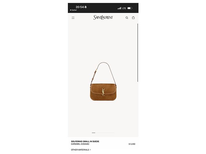 Borsa piccola in suede Solferino di Saint Laurent Marrone - vista 14