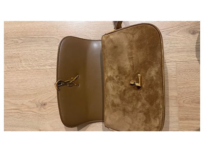 Borsa piccola in suede Solferino di Saint Laurent Marrone - vista 15