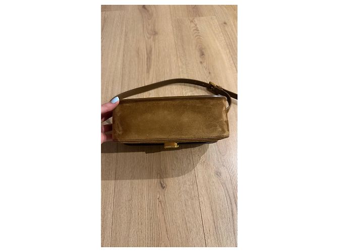 Borsa piccola in suede Solferino di Saint Laurent Marrone - vista 6