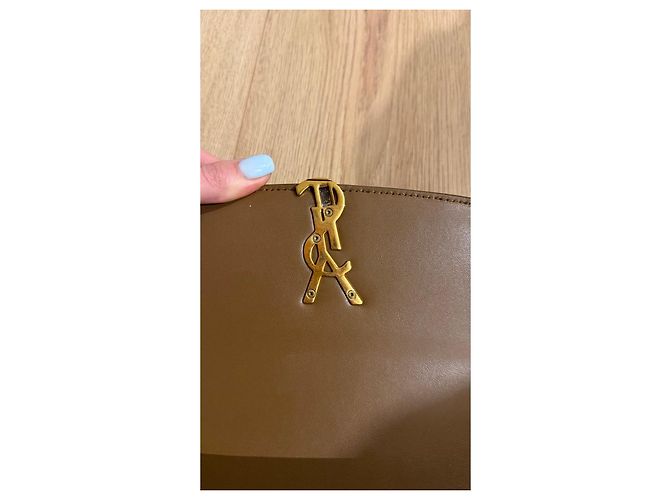 Borsa piccola in suede Solferino di Saint Laurent Marrone - vista 7