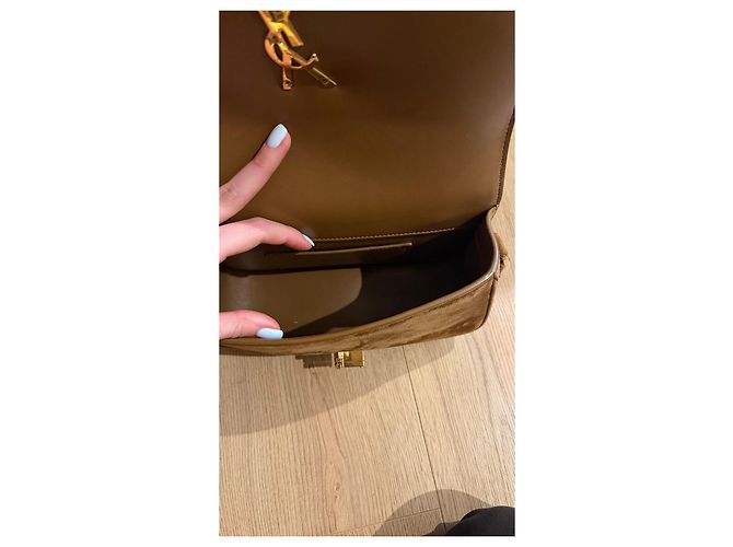 Borsa piccola in suede Solferino di Saint Laurent Marrone - vista 8