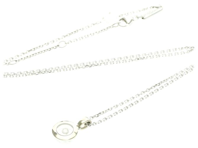 Collana Pendente Chopard Happy Diamonds in Oro Bianco Argento - vista 15