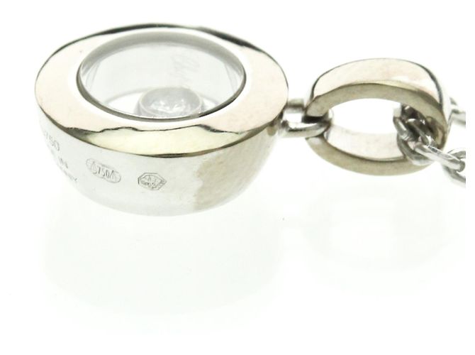 Collana Pendente Chopard Happy Diamonds in Oro Bianco Argento - vista 3