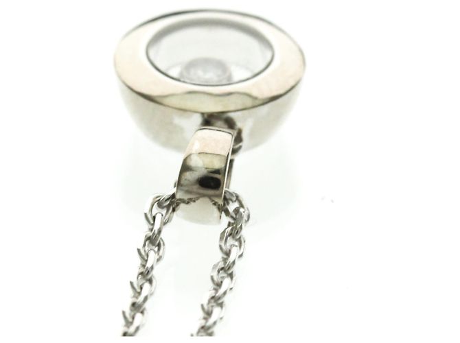Collana Pendente Chopard Happy Diamonds in Oro Bianco Argento - vista 5