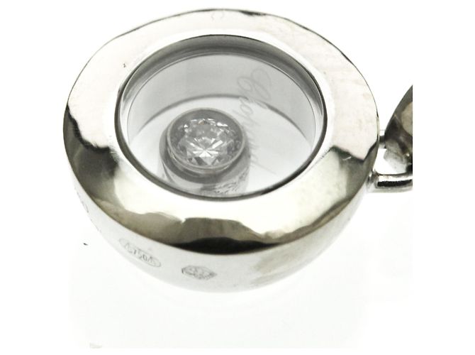 Collana Pendente Chopard Happy Diamonds in Oro Bianco Argento - vista 7